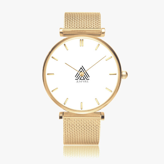 Aspire Gold Stylish Ultra-Thin Quartz Watch (With Indicators)